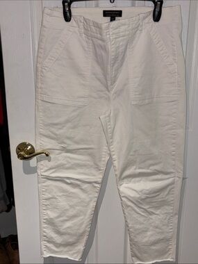 Banana Republic Cream Utility Crop Pants